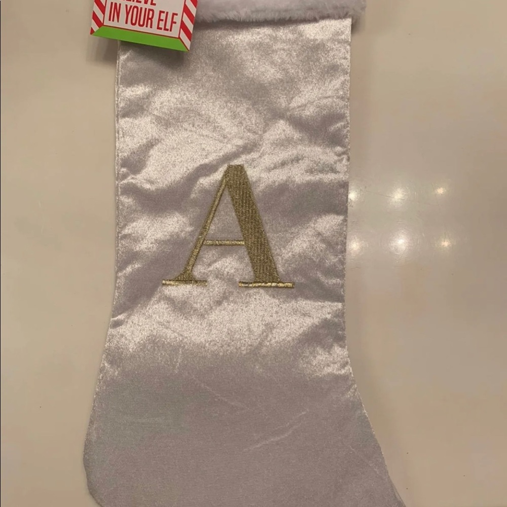 Christmas stocking Letter A